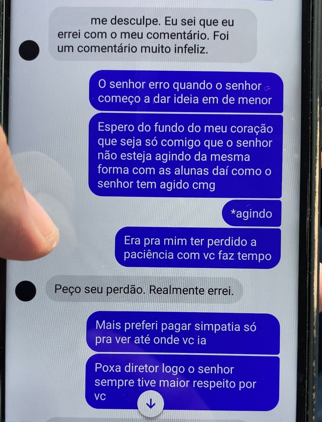 Mensagens do celular da v&iacute;tima - Foto: Reprodu&ccedil;&atilde;o/Jornal da Nova